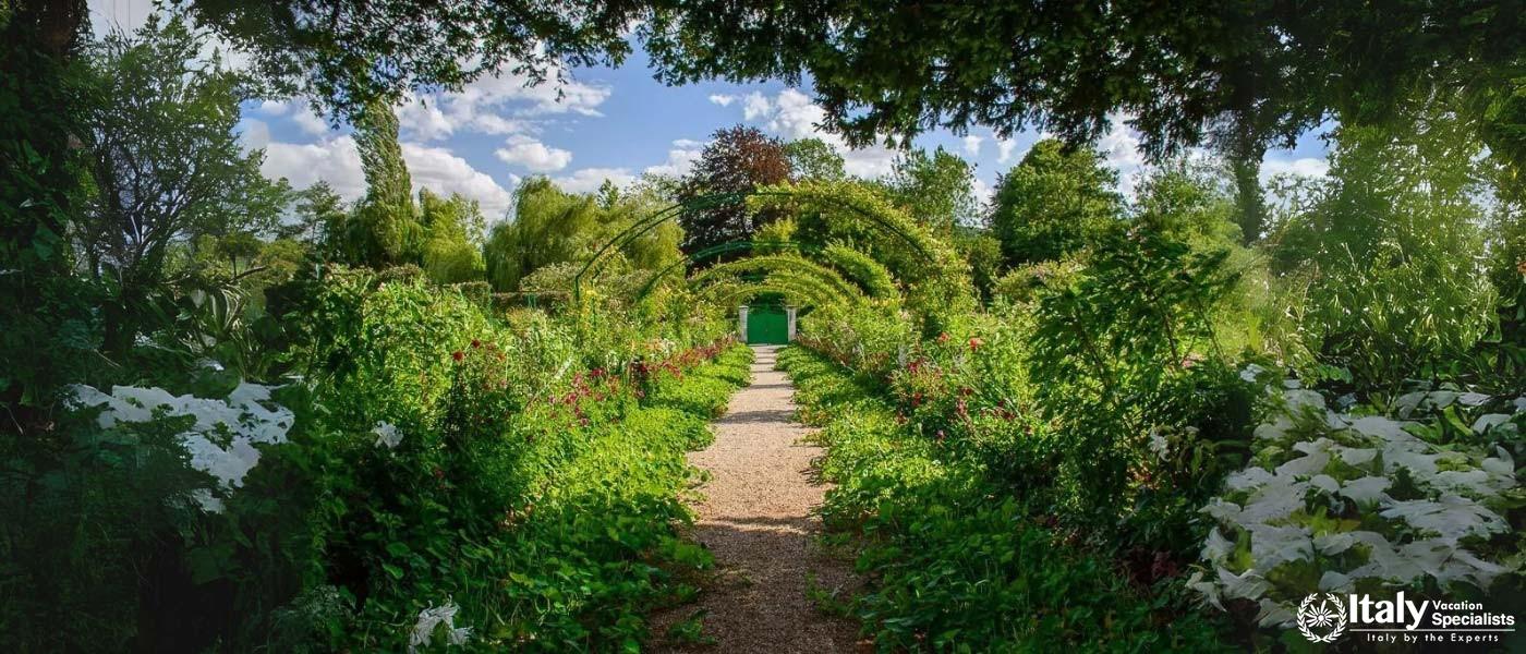 Claude Monet's Gardens with Beautiful Flowers and Greenery 