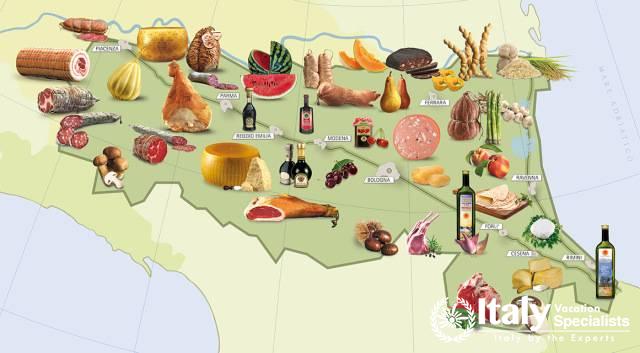DOP and IGP products from Emilia Romagna