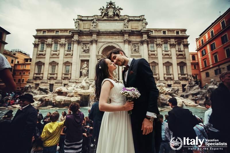 Trevi Fountain Wedding Rome 