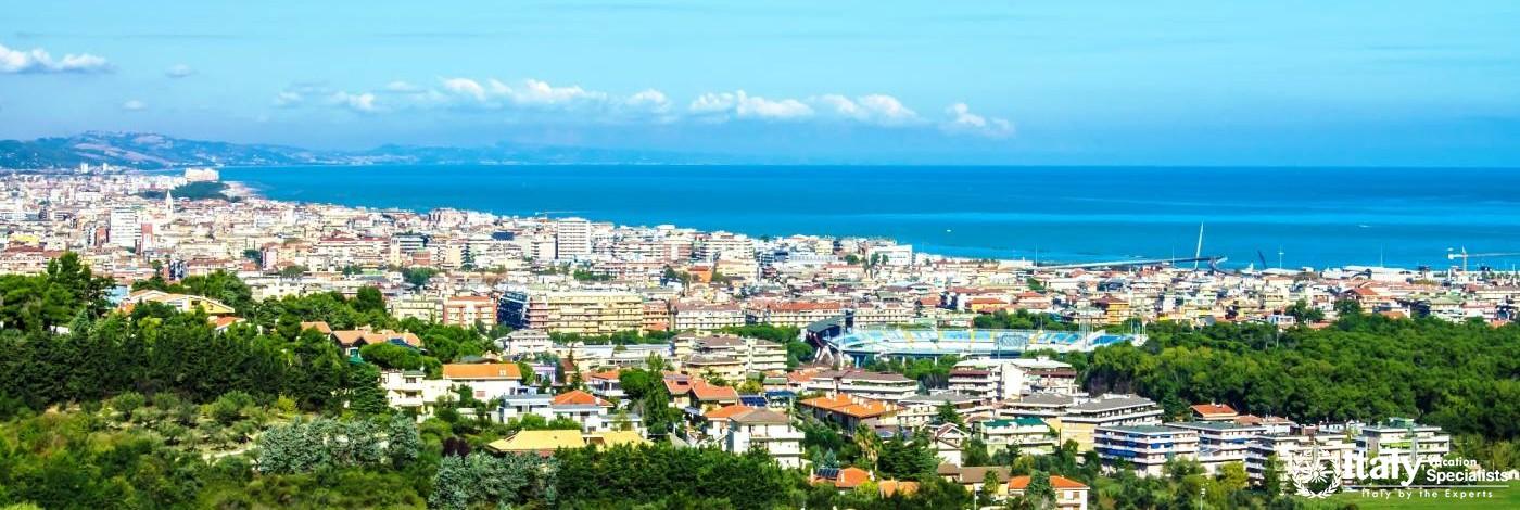 Aerial View over Pescara, Italy 