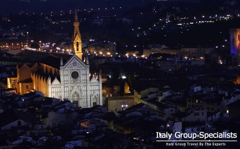 Beautiful Santa Croce Churh at Night - Photo by Jesse Andrews
