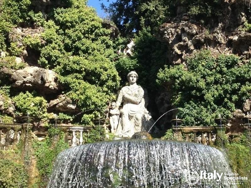 Beautiful Gardens as seen at Tivoli, just outside of Rome, Italy