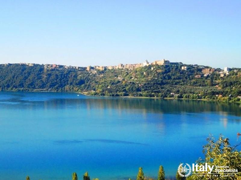 Castello Gandolfo from Lake Albano