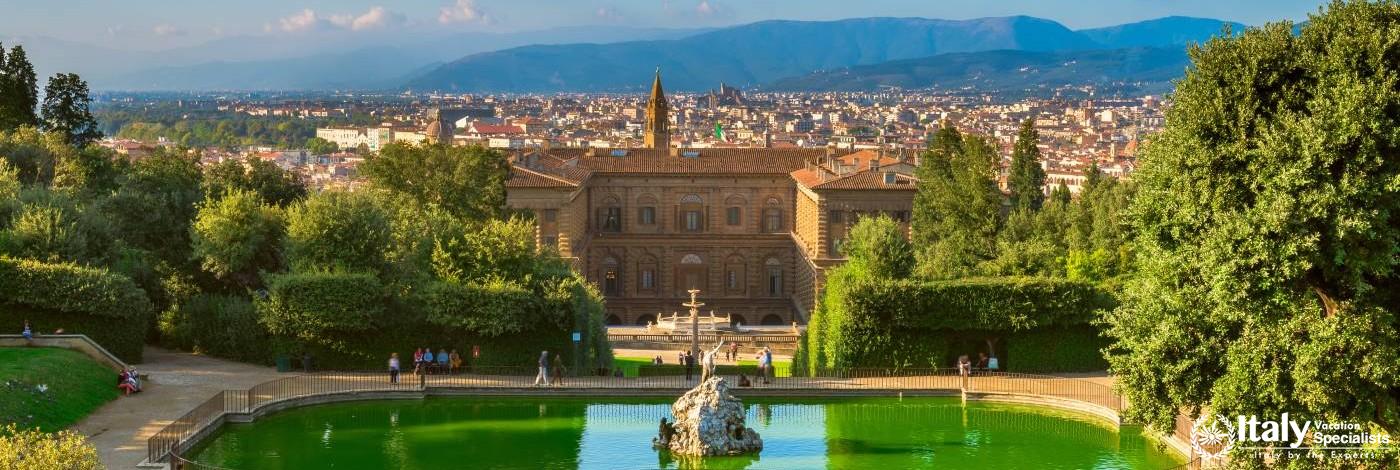 View over Florence from Inside the Boboli Gardens 