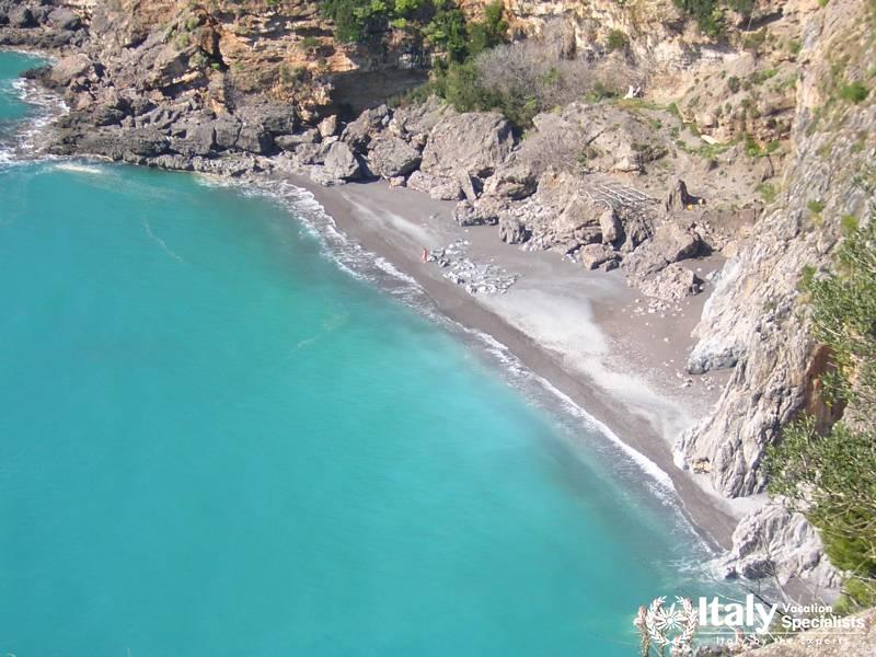 White Sand Beaches south of Amalfi 