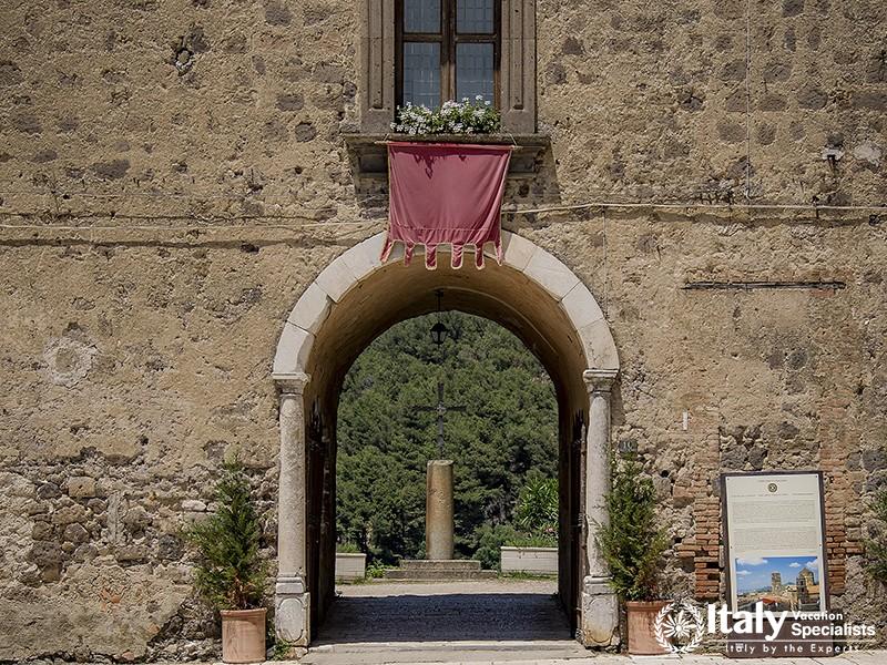 CASERTAVECCHIA - Caserta - Italy July _30_2018. Borgo placed on a mountain overlooking the Royal Pal