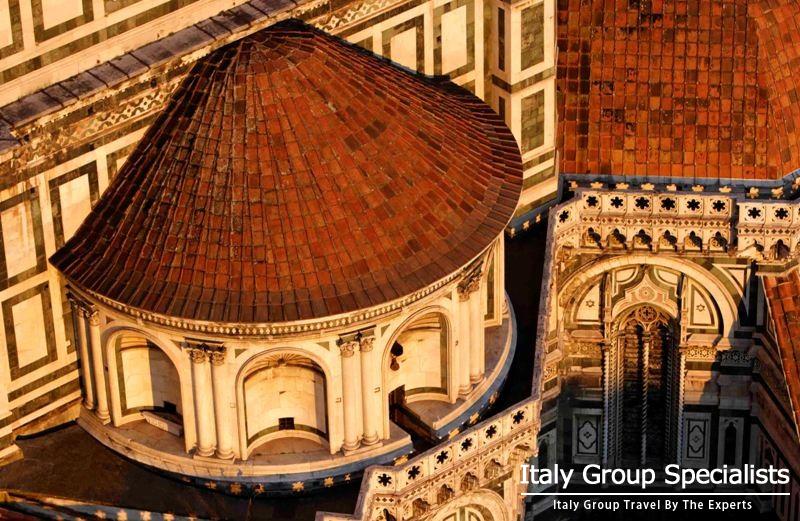 The Beautiful Chuch of Santa Maria Del Fiore, the largest Cathedral in Tuscany in Florence Italy - P